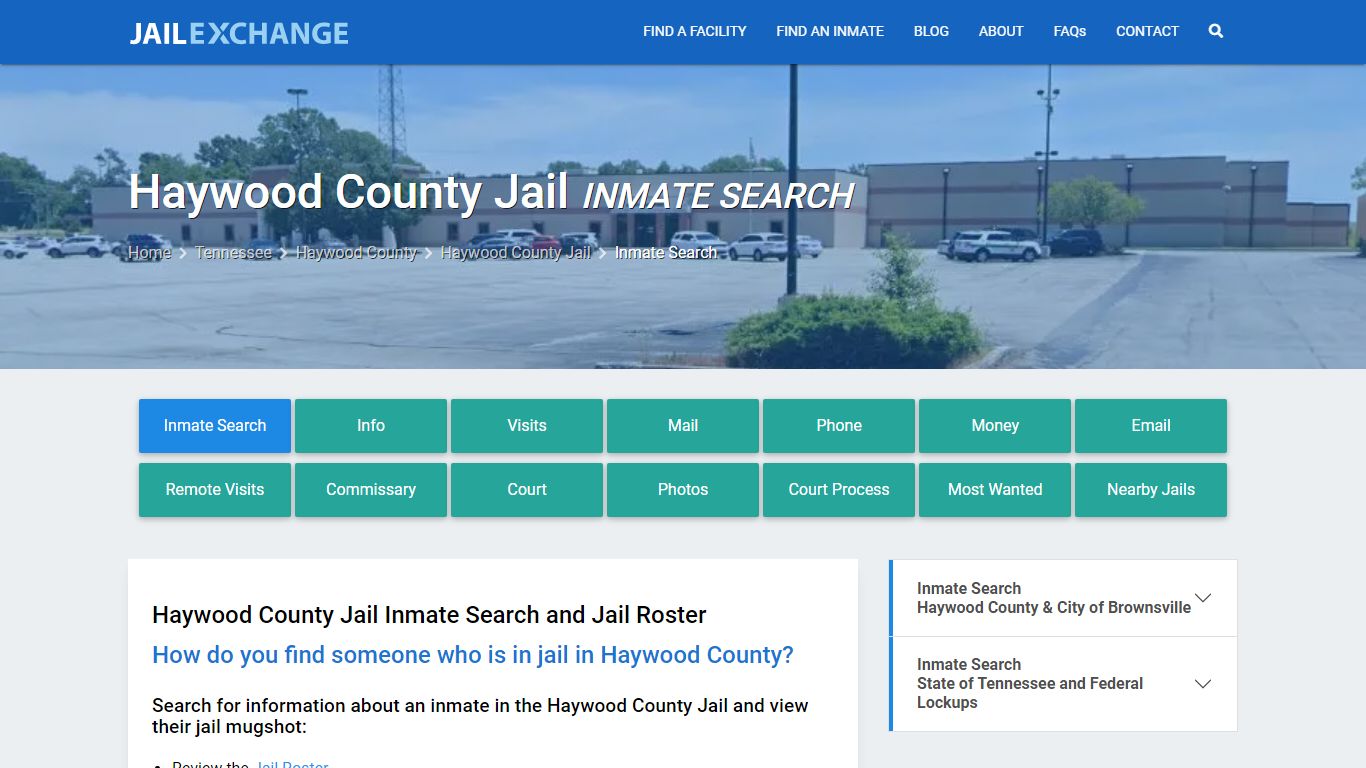 Inmate Search: Roster & Mugshots - Haywood County Jail, TN