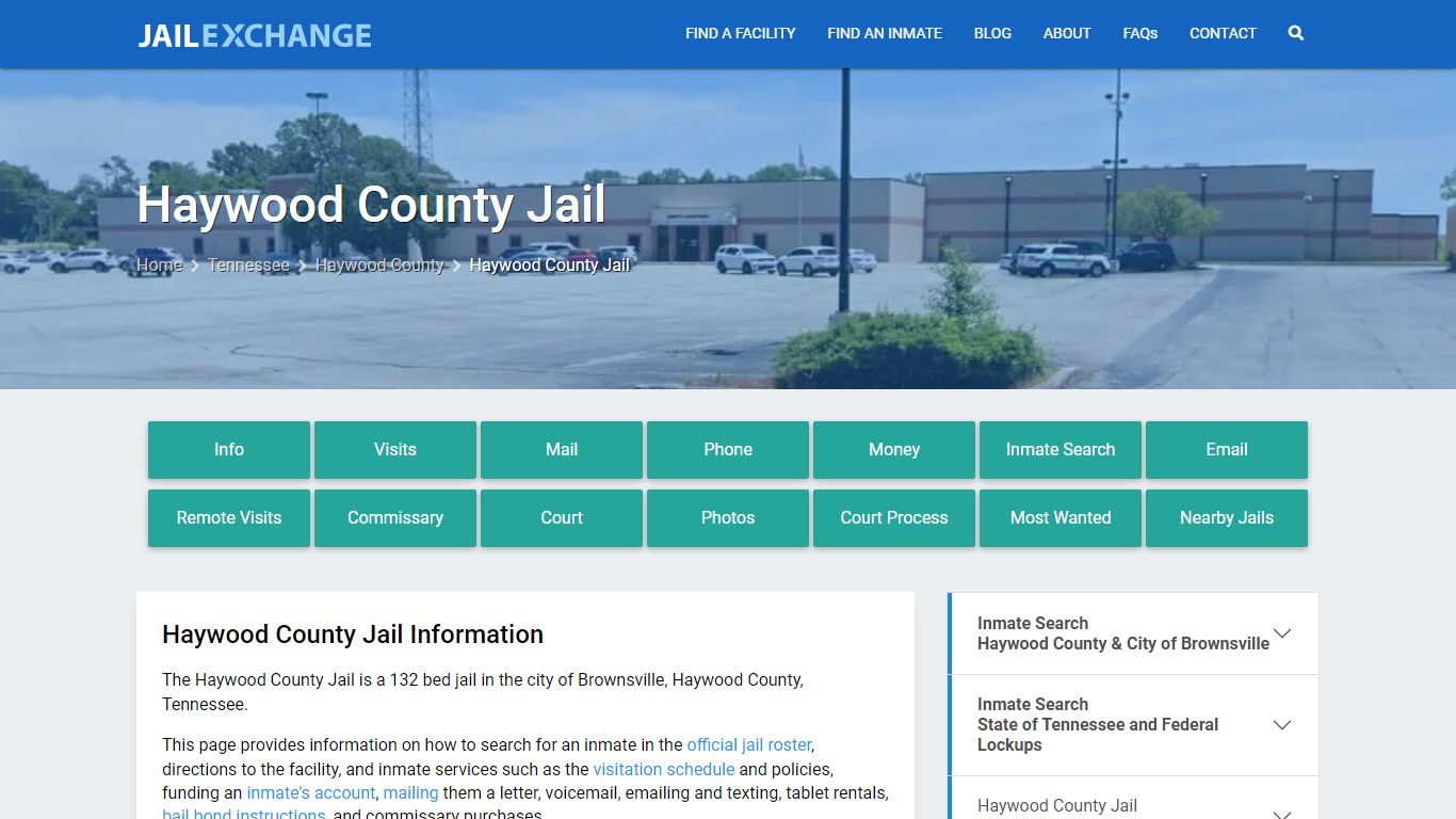 Haywood County Jail, TN Inmate Search, Information